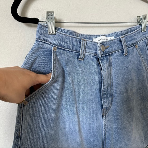 The Frakie Shop Kai Cargo Denim Pants Jeans In Worn Wash Size M - Picture 6 of 11